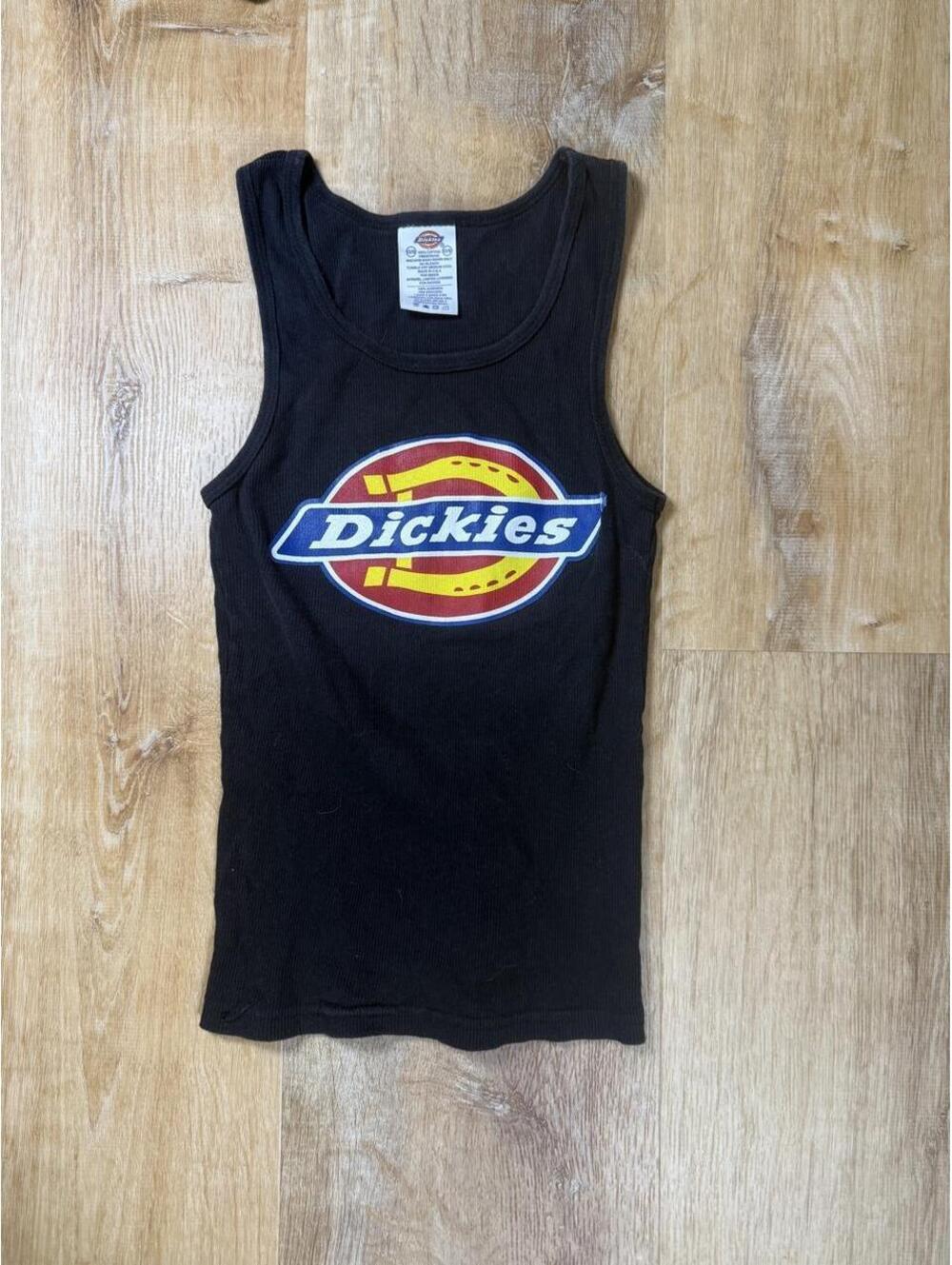 Y2K Dickies Logo Tank Top – Black (S)